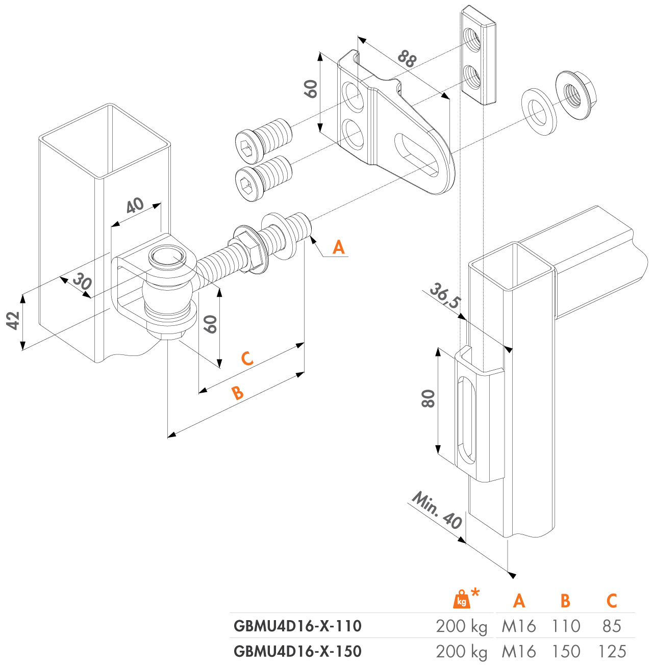 GBMU4D16 Dimensions 1280px